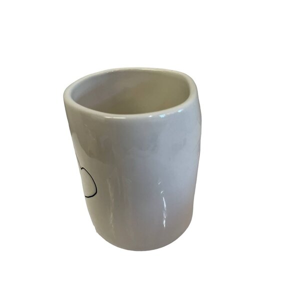 RAE Dunn Coffee Ceramic Mug Artisan Double Hearts 5.25"W x 3.25"L x 4.5"H - Picture 2 of 4